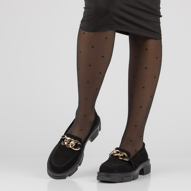 Skórzane półbuty Filippo DP3221/21 BK S czarne