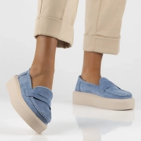 Leather shoes Filippo DP6152/24 BL blue