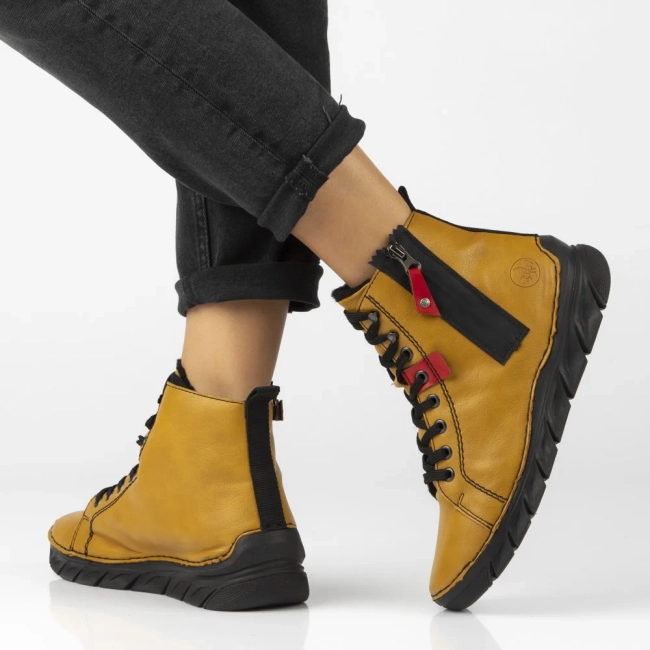 Ankle boots Rieker 55024-68 yellow