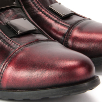 Botki EKSBUT 65-3558-F95-1G bordo/czarny