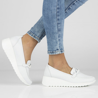 Leather shoes Filippo DP3632/23 WH white