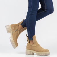 Zamszowe botki typu workery Filippo 30065 camel