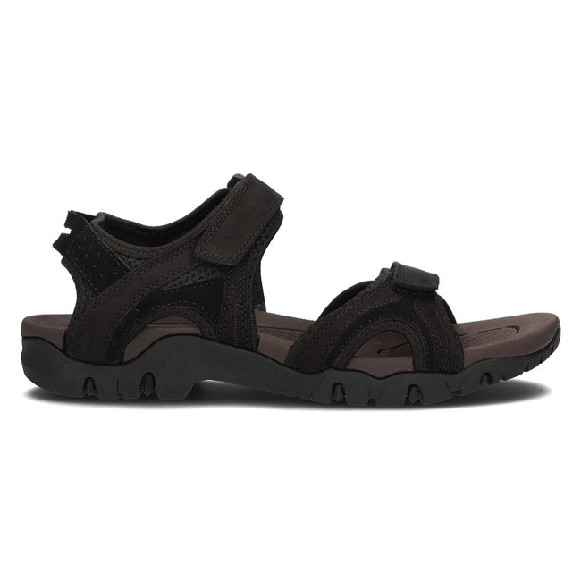 Leather sandals for men Filippo MS2306/21 BK black