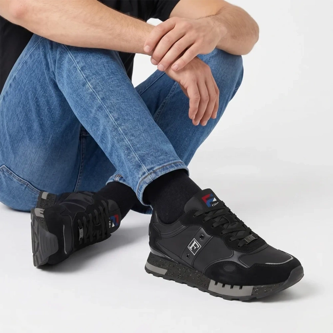 Skórzane sneakersy Filippo MSP7835/26 BK czarne
