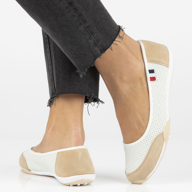 Leather shoes Filippo DP142/23 WH BE white beige