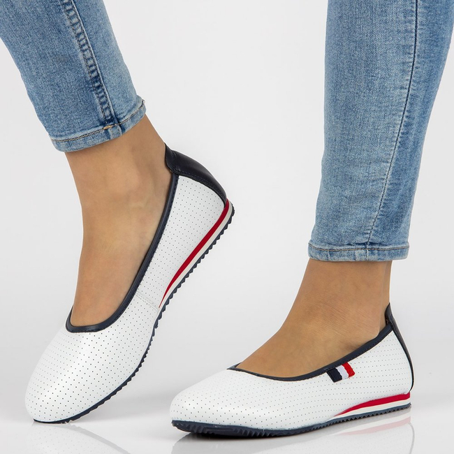 Leather ballerinas Filippo DP2171/21 WH white