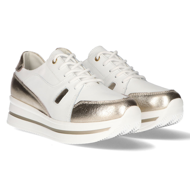 Leather sneakers Filippo DP3407/21 WH white