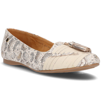 Leather ballerinas Filippo 04016 beige gold