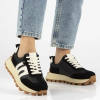 Skórzane sneakersy Filippo DP6743/25 BK czarne