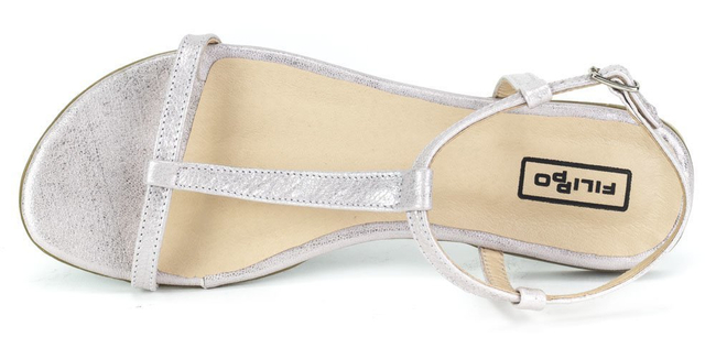 Sandały Filippo 1257 Róż Satyna