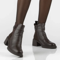 Leather heeled ankle boots Filippo DBT8042/26 D BR brown