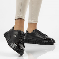 Leather sneakers Filippo DP4138/22 BK black