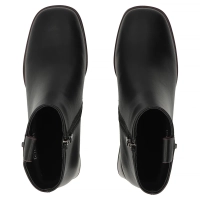 Skórzane botki na obcasie Filippo DBT8125/26 BK BG czarne