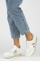 Leather sneakers Filippo DP1414/23 WH GO white gold