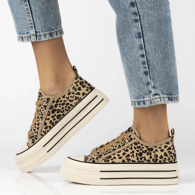 Trampki News 25SP26-9157 brązowe