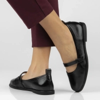Skórzane baleriny Filippo DP7742/26 BK czarne