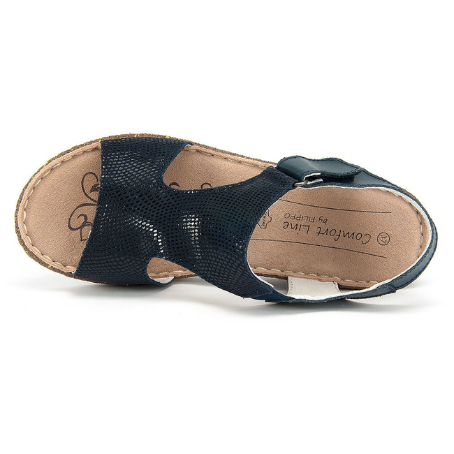 Sandały FILIPPO DS095/17 NV navy