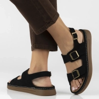 Leather sandals Filippo DS7801/26 BK black
