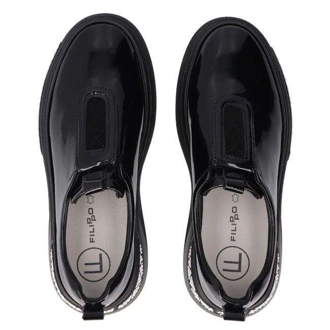 Leather shoes Filippo DP7286/25 BK L black