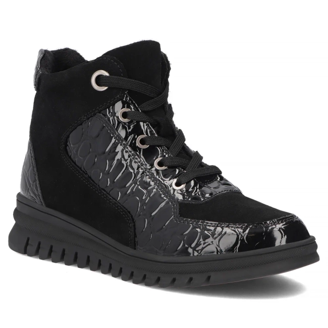 Skórzane botki Filippo DBT8076/26 BK czarne