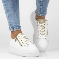 Leather sneakers Rieker M1921-80 white