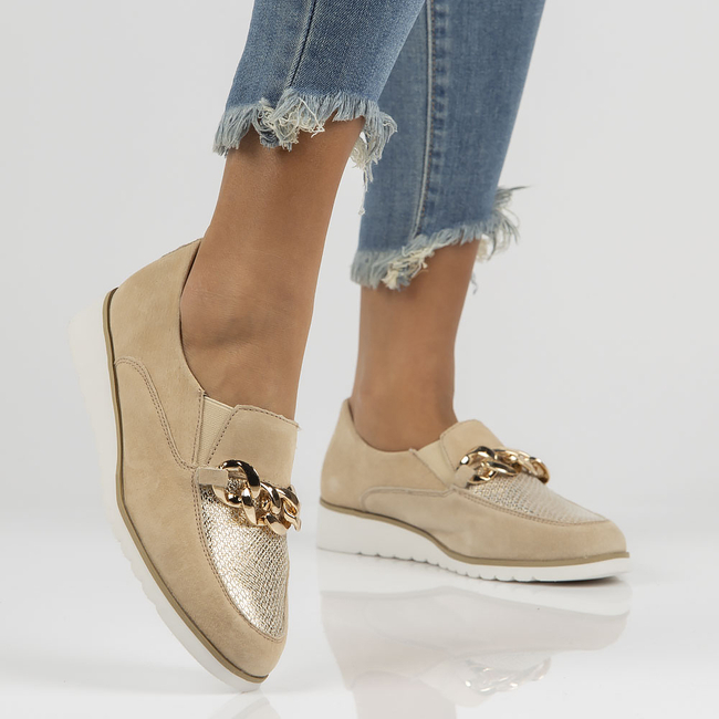 Leather shoes Filippo DP3696/22 BE beige