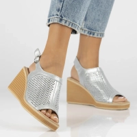 Leather sandals Filippo DS6053/24 SI silver