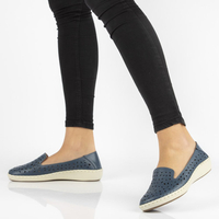 Skórzane półbuty Filippo DP148/18 NV granatowe