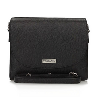 Handbag Toscanio Leather Messenger Bag A179 black