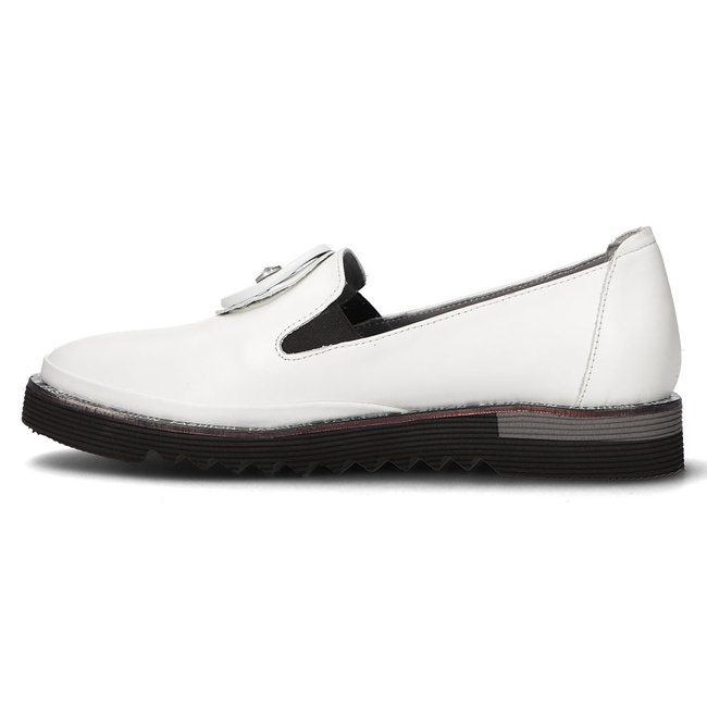 Skórzane półbuty Filippo DP3915/22 WH białe