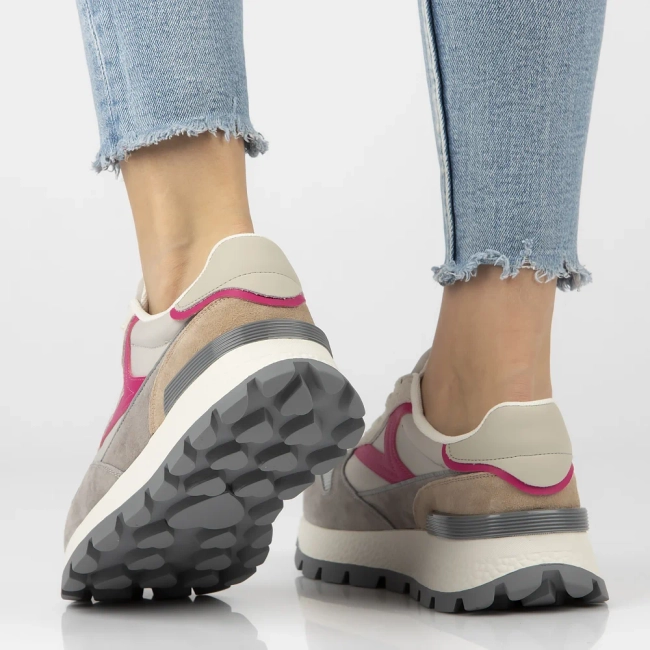 Skórzane sneakersy Filippo DP7070/25 GR szare