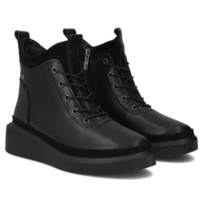 Leather ankle boots Filippo DBT4799/25 BK black