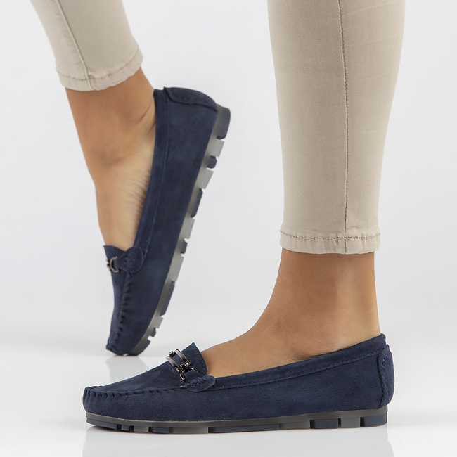 Leather loafers Filippo DP1202/22 NV navy blue