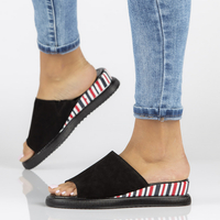 Leather slippers Filippo DK3615/22 BK black