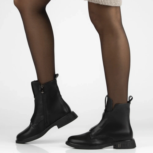 Leather ankle boots Filippo DBT7249/25 BK black