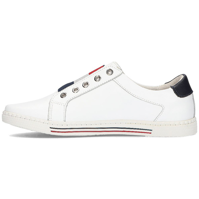 Skórzane półbuty Filippo DP2155/22 WH białe