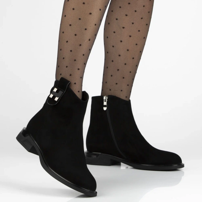 Skórzane botki Filippo DBT7379/25 BK czarne