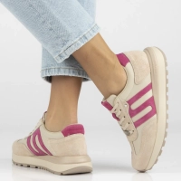 Leather sneakers Filippo DP7538/26 BE FH beige-pink