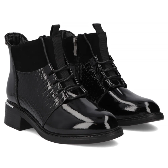 Leather ankle boots Filippo DBT7275/25 BK black