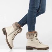 Leather ankle boots Remonte D0B74-80 beige