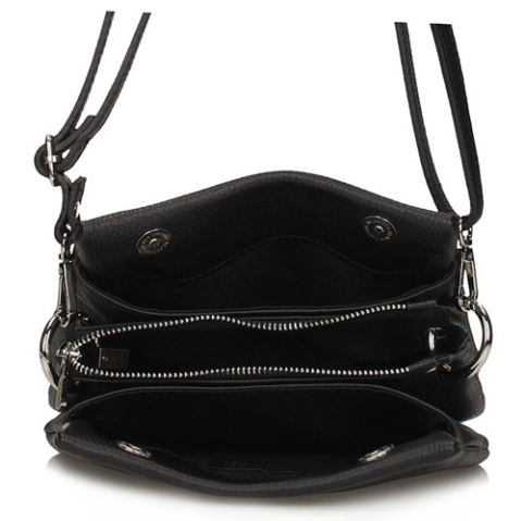 Handbag Toscanio Leather Messenger Bag C106 black