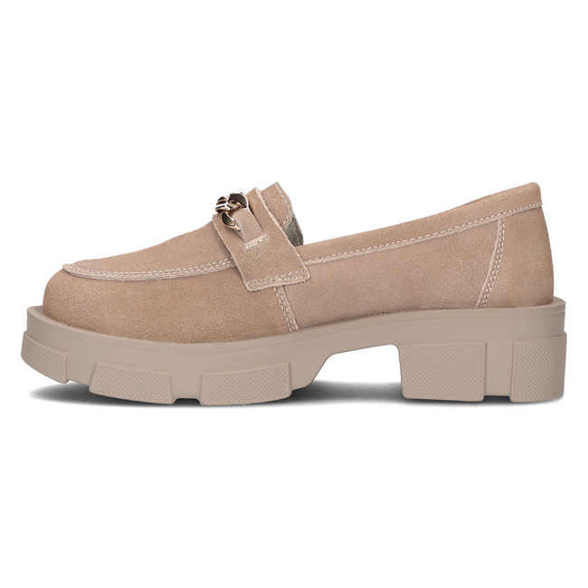 Skórzane półbuty Filippo DP3221/21 BE beżowe