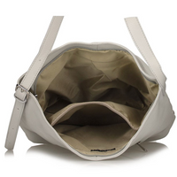 Handbag Toscanio Hobo Leather C127 light gray