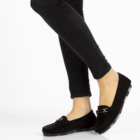 Skórzane mokasyny Filippo DP1202/21 Czarne