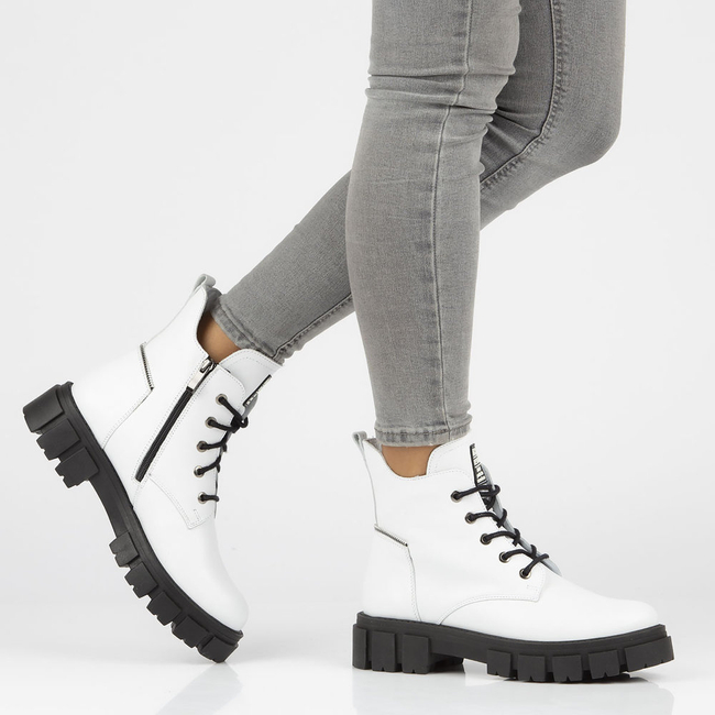Leather boots Filippo 572s White