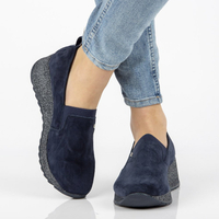 Skórzane Sneakersy Filippo DP1500/20 NV T granatowe