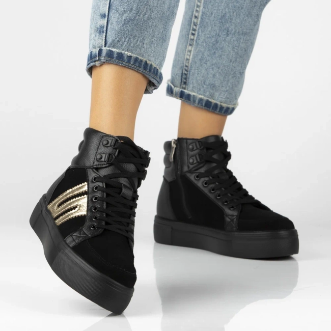 Leather ankle boots Filippo DBT7269/25 BK GO black