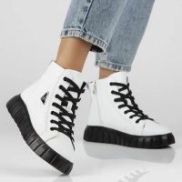 Leather boots Filippo DBT4146/25 WH white