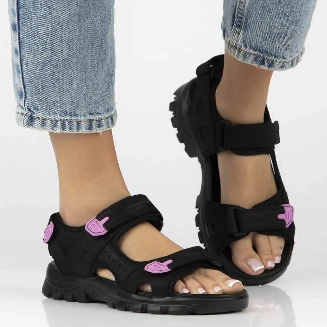 Leather sandals Filippo DS7033/25 BK black