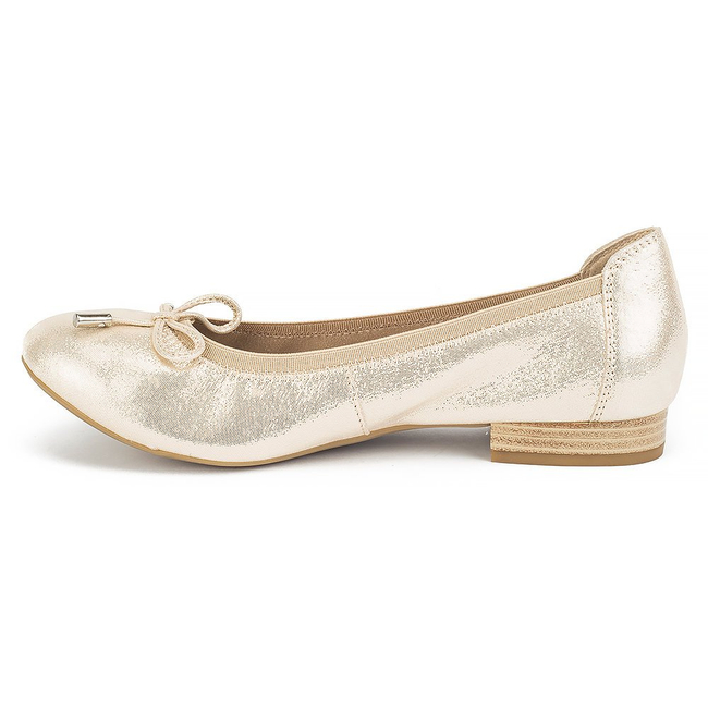 Baleriny Caprice 9-22166-28 409 Beige Glitter